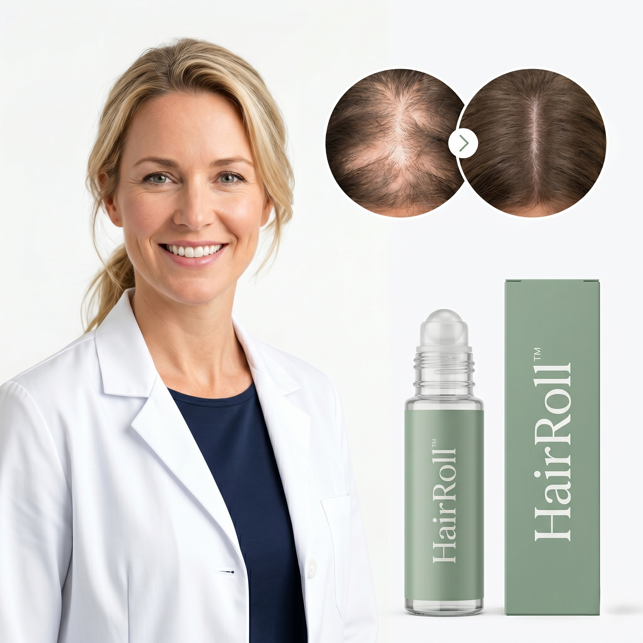 HairRoll™ Haargroei Roll-On Serum | Zichtbaar Dikker Haar In 30 Dagen
