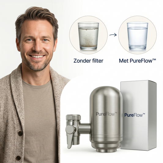 PureFlow™ RVS Kraanwaterfilter | Nooit Meer Droge Huid en Acne Door Chloor In Je Water