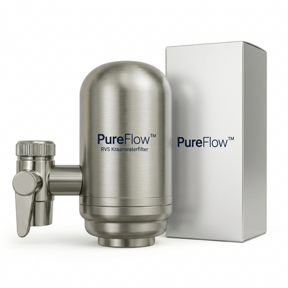 PureFlow™ RVS Kraanwaterfilter | Nooit Meer Droge Huid en Acne Door Chloor In Je Water